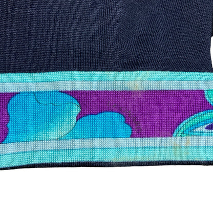 レオナールファッション フラワープリント カシミヤ ラインストーン ニットカーディガン