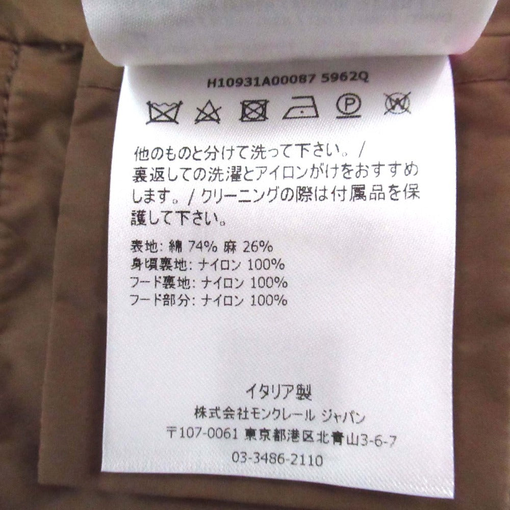 モンクレール ROUZIC リネンブレンドショートフーディージャケット