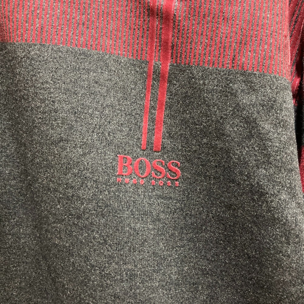 ヒューゴボス SLIM FIT LUXURY COTTONロングスリーブニットポロシャツ