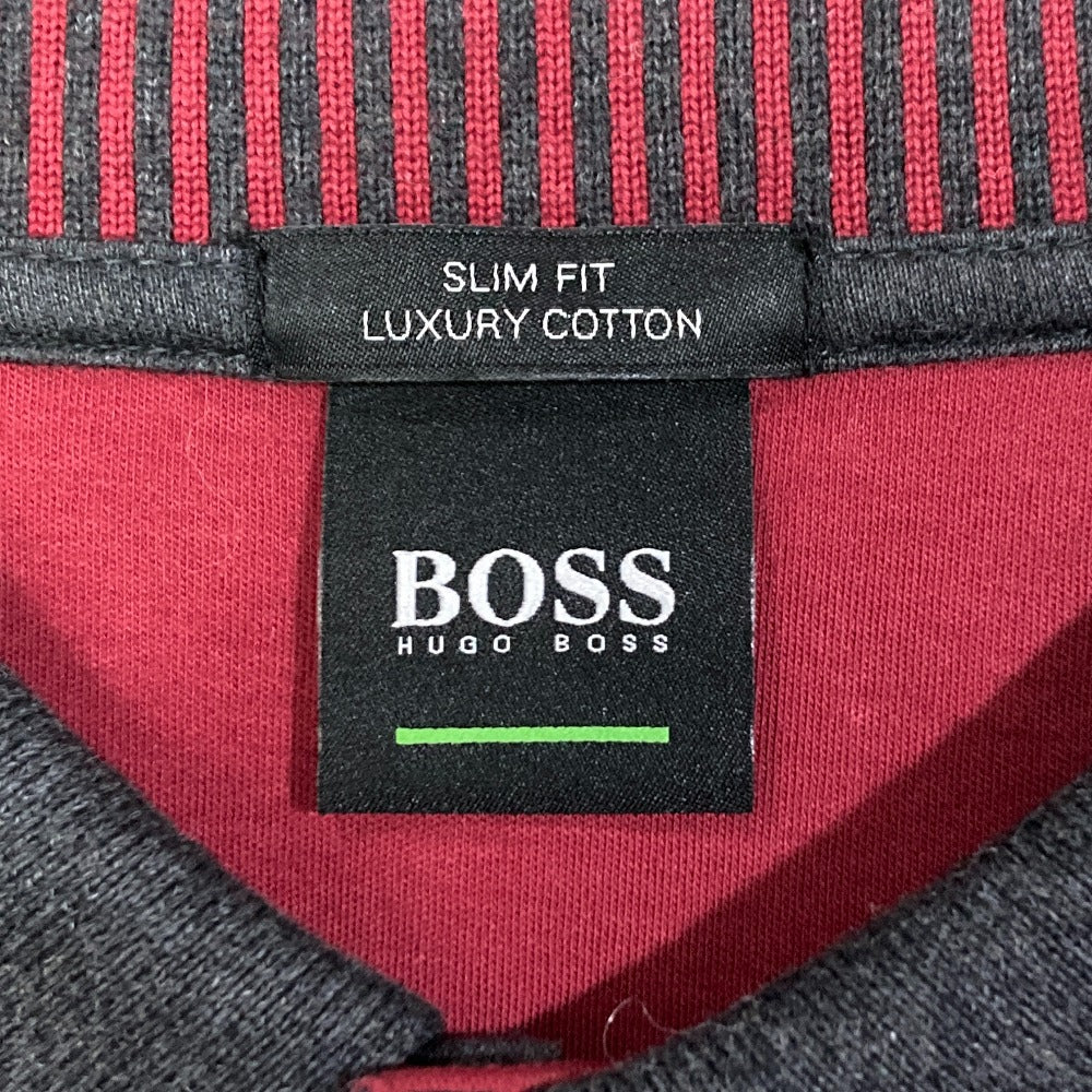 ヒューゴボス SLIM FIT LUXURY COTTONロングスリーブニットポロシャツ