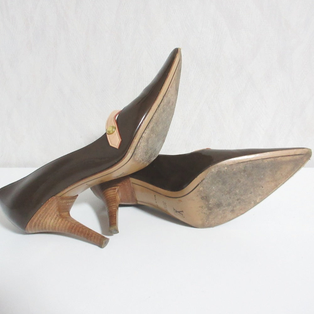 ルイヴィトン モノグラム パテントレザー パンプス