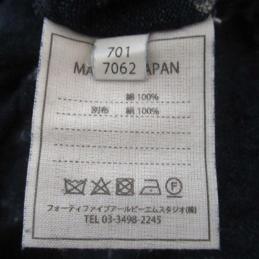 フォーティファイブアール インディゴガーゼプリントTシャツ