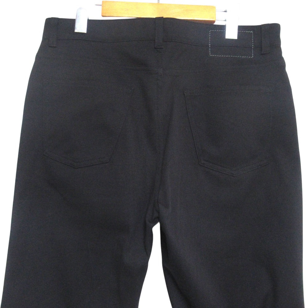 エルメス レザートリムストレートパンツ