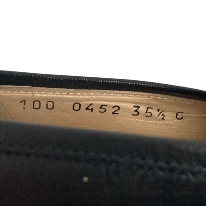 グッチ レザーヒールローファー