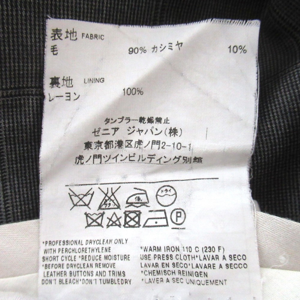 エルメネジルドゼニア カシミヤブレンドチェックスラックス
