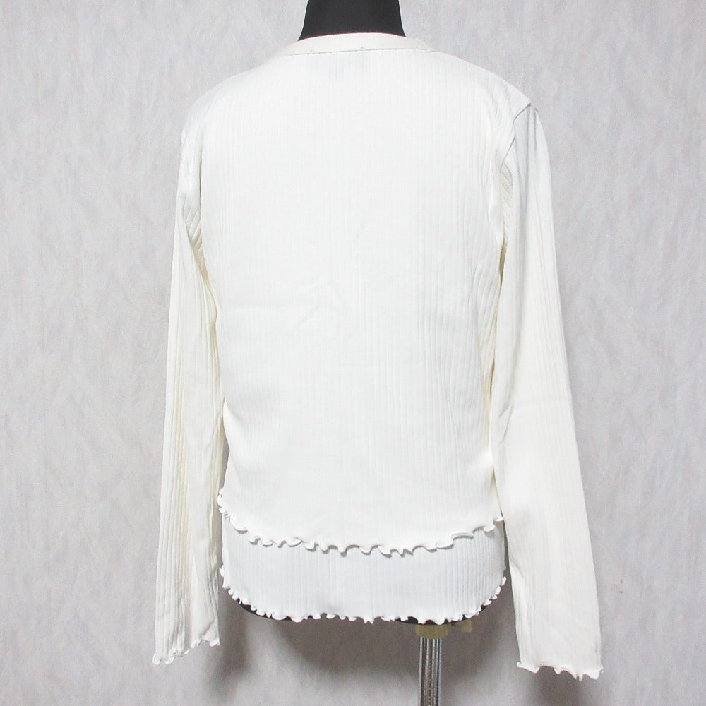 アーペーセー ロゴ刺繍 コットンリブニットカーディガンキャミソールセット