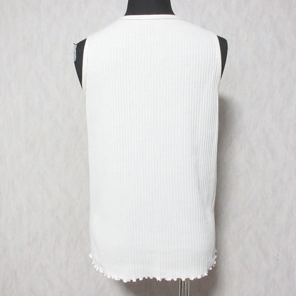 アーペーセー ロゴ刺繍 コットンリブニットカーディガンキャミソールセット