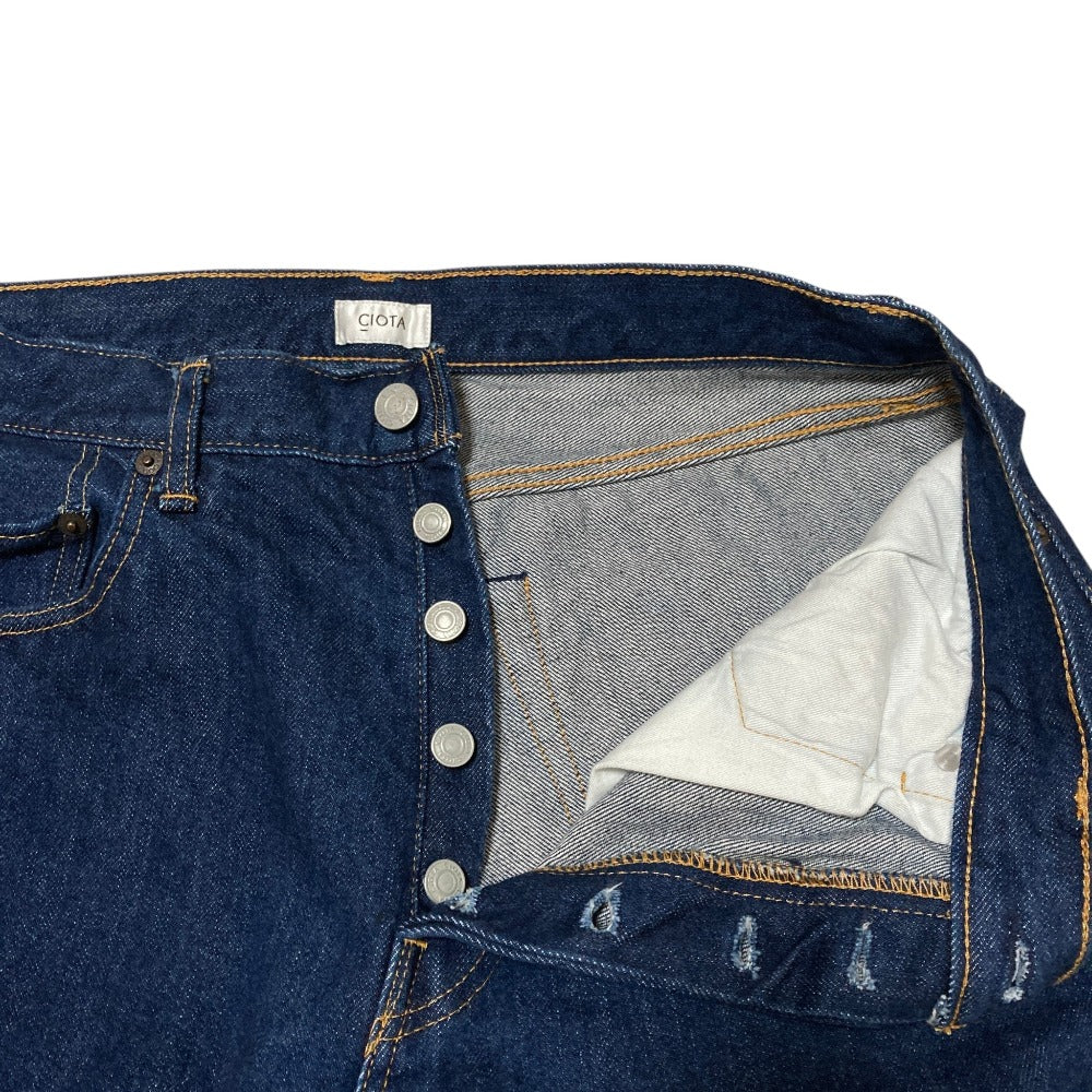 シオタ STRAIGHT 5 POCKET PANTS デニムパンツ