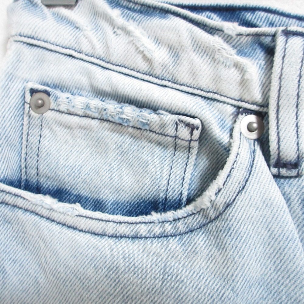 スリーバイワン ABBI JEAN ASYMMETRICAL WAIST CLEAN デニムパンツ