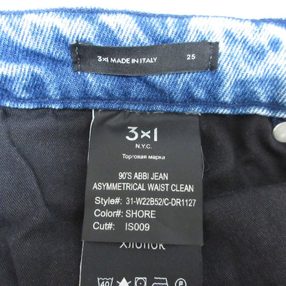 スリーバイワン ABBI JEAN ASYMMETRICAL WAIST CLEAN デニムパンツ
