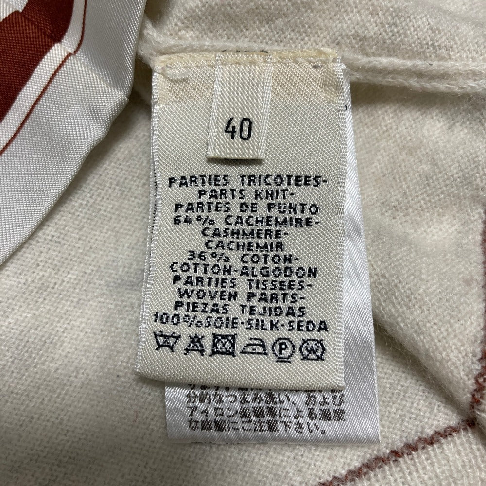 エルメス ツイルレーヌエクスリブリス ノースリーブニットブラウス