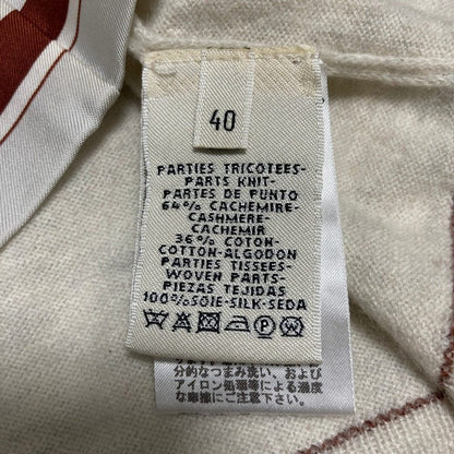 エルメス ツイルレーヌエクスリブリス ノースリーブニットブラウス