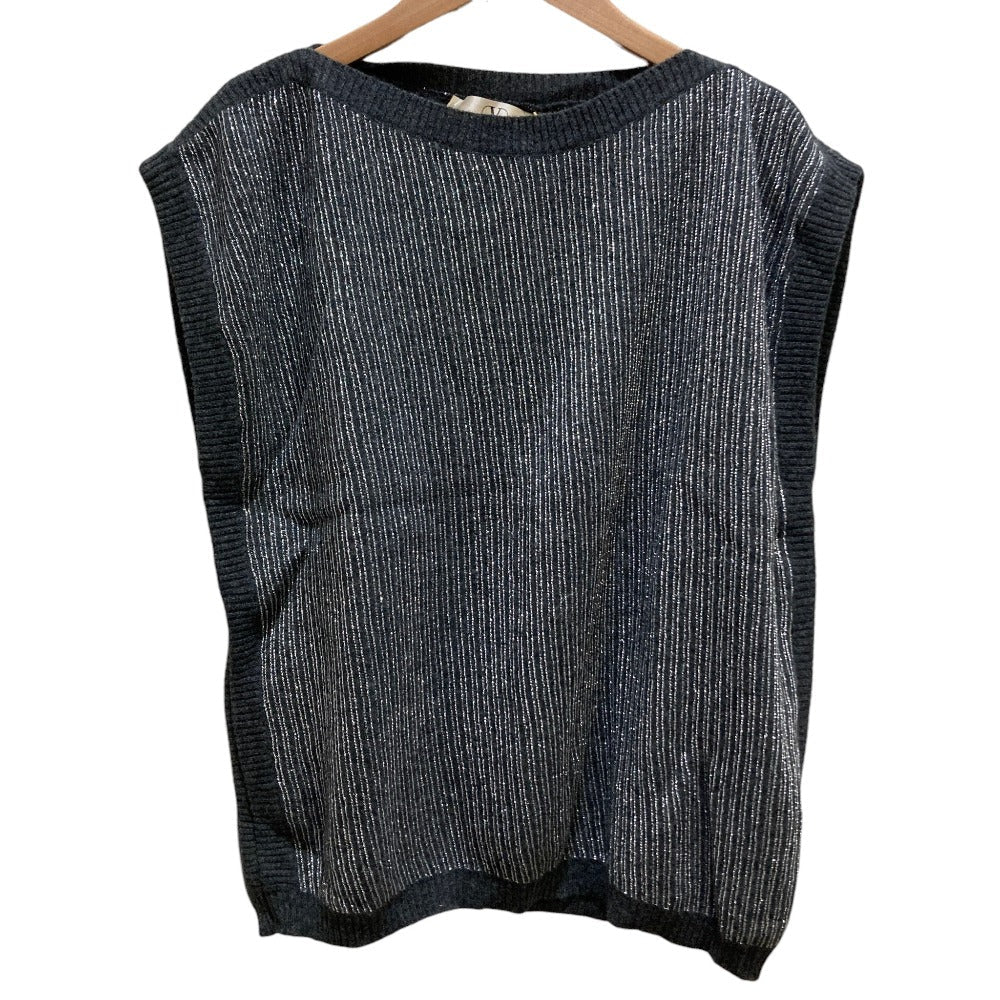 ヴァレンティノブティック カシミヤブレンド ラメ糸 ニットベスト
