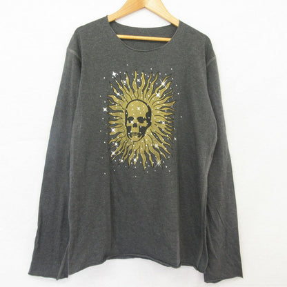 ルシアンペラフィネ スカルプリントコットンロングスリーブTシャツ