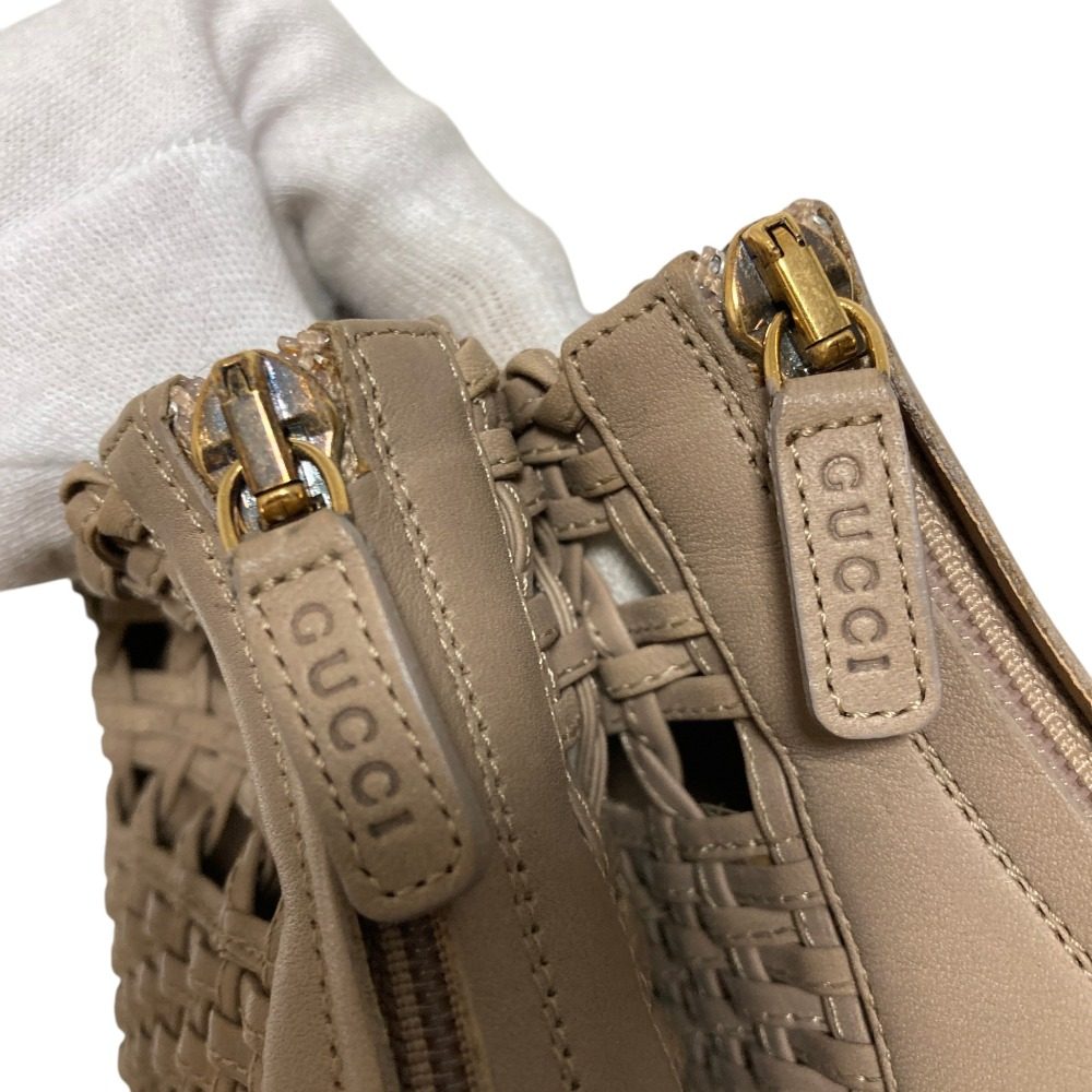 グッチ メッシュレザーショートブーツサンダル