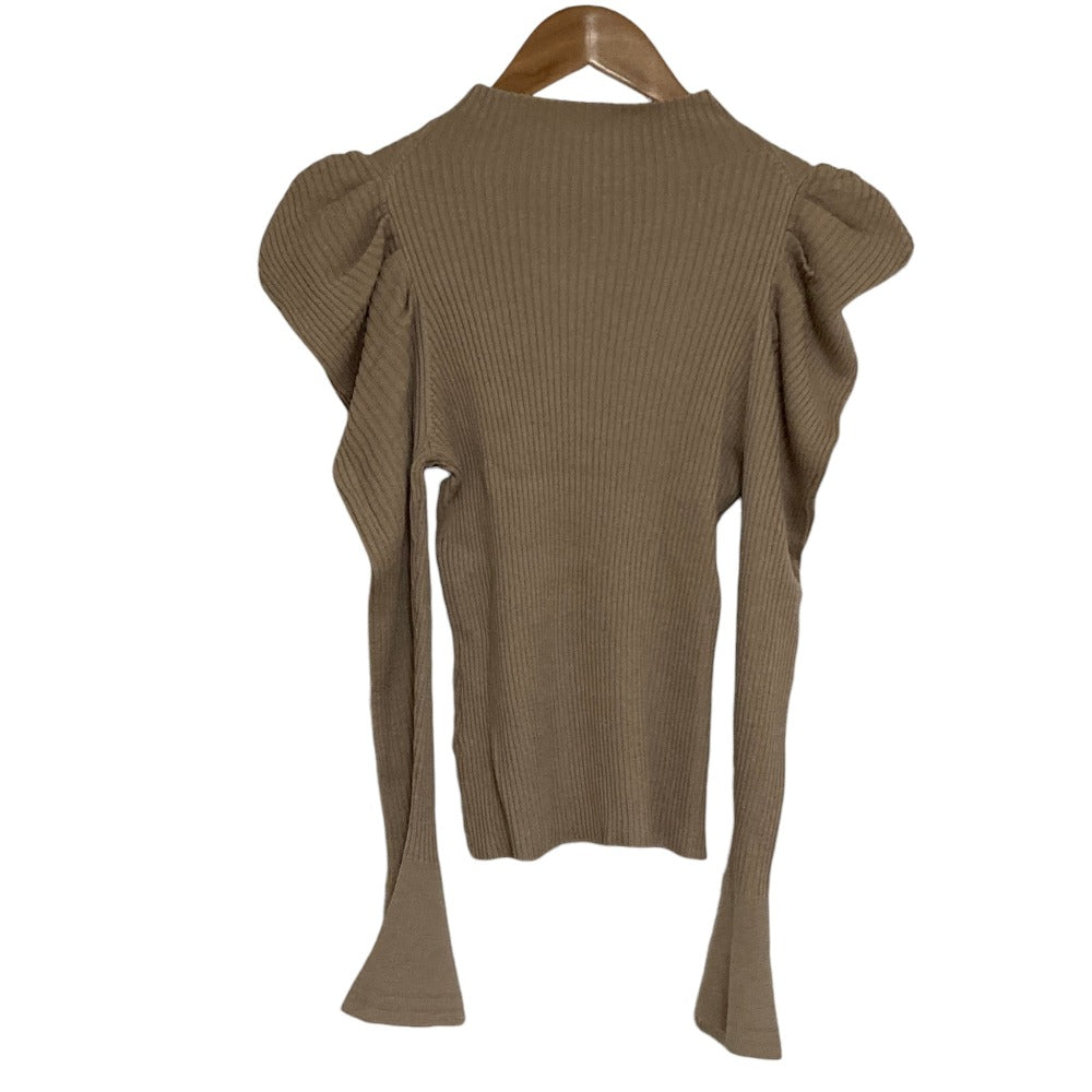 ハーリップトゥ Volume Sleeve Rib Knit Top ニットトップス