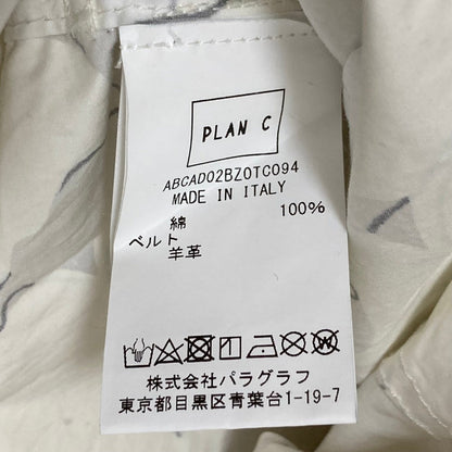 プランシー フラワープリントベルト付きシャツワンピース