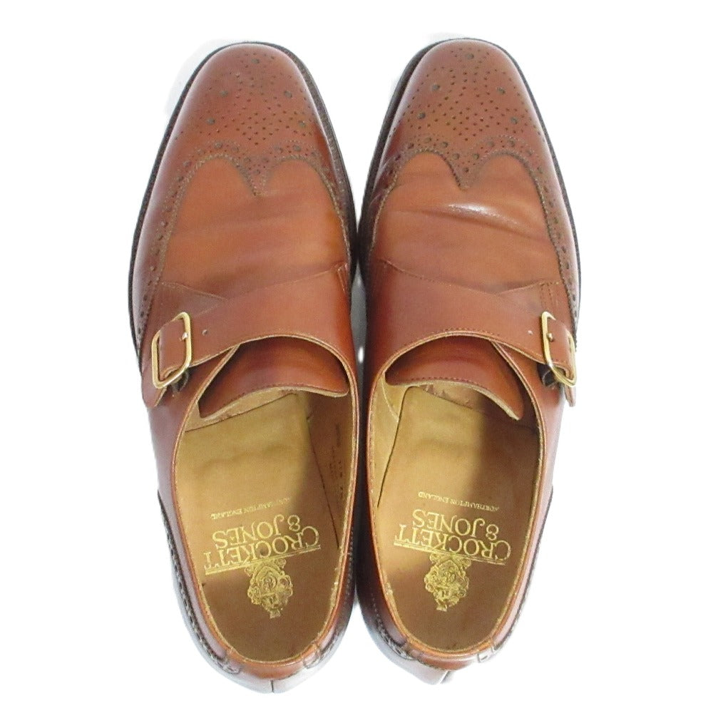 クロケットアンドジョーンズ CHALFONT ウイングチップシングルストラップレザーシューズ
