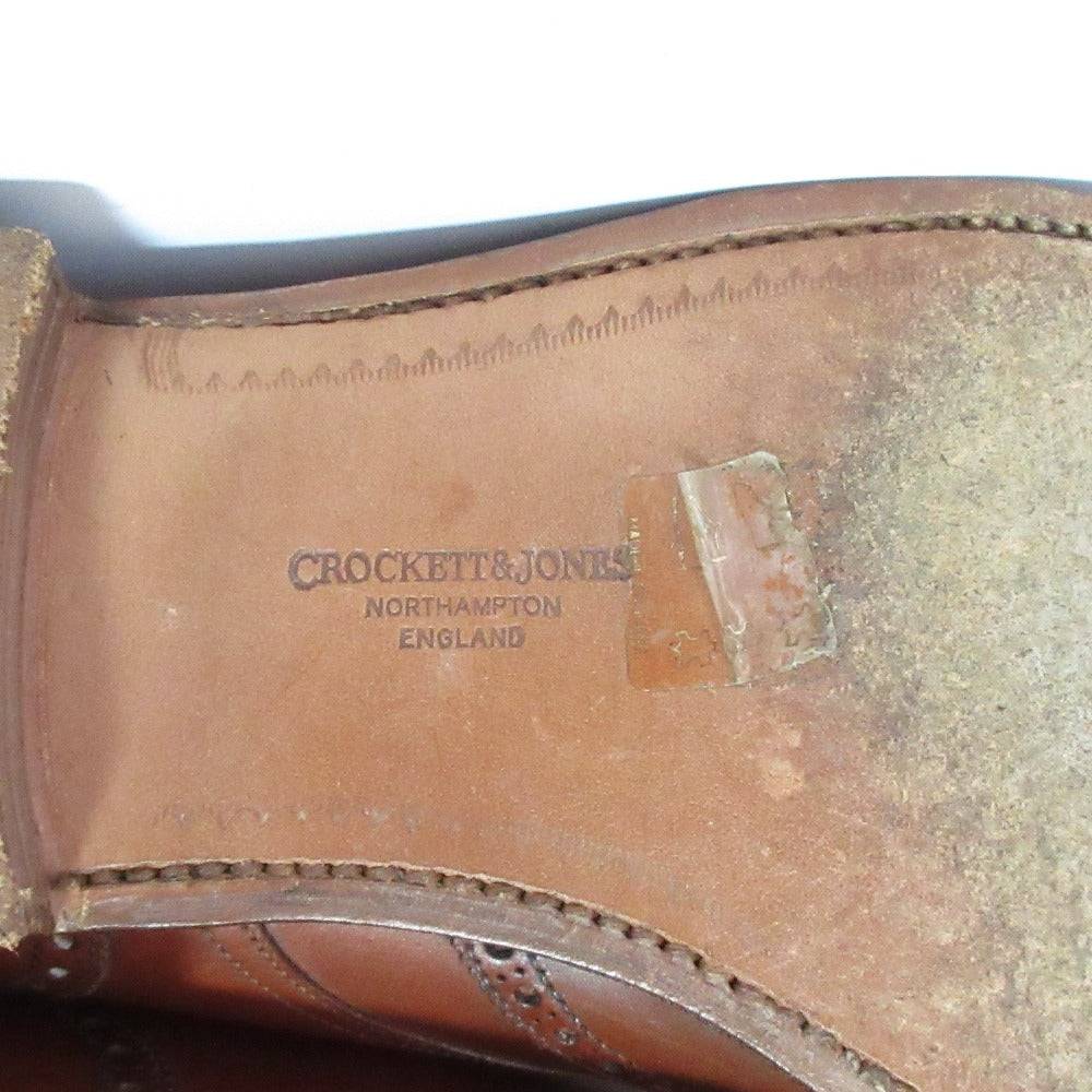 クロケットアンドジョーンズ CHALFONT ウイングチップシングルストラップレザーシューズ