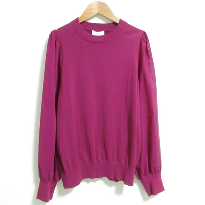 ハイク CREWNEC SWEATER WITH SHEER SLEEVE ニットセーター