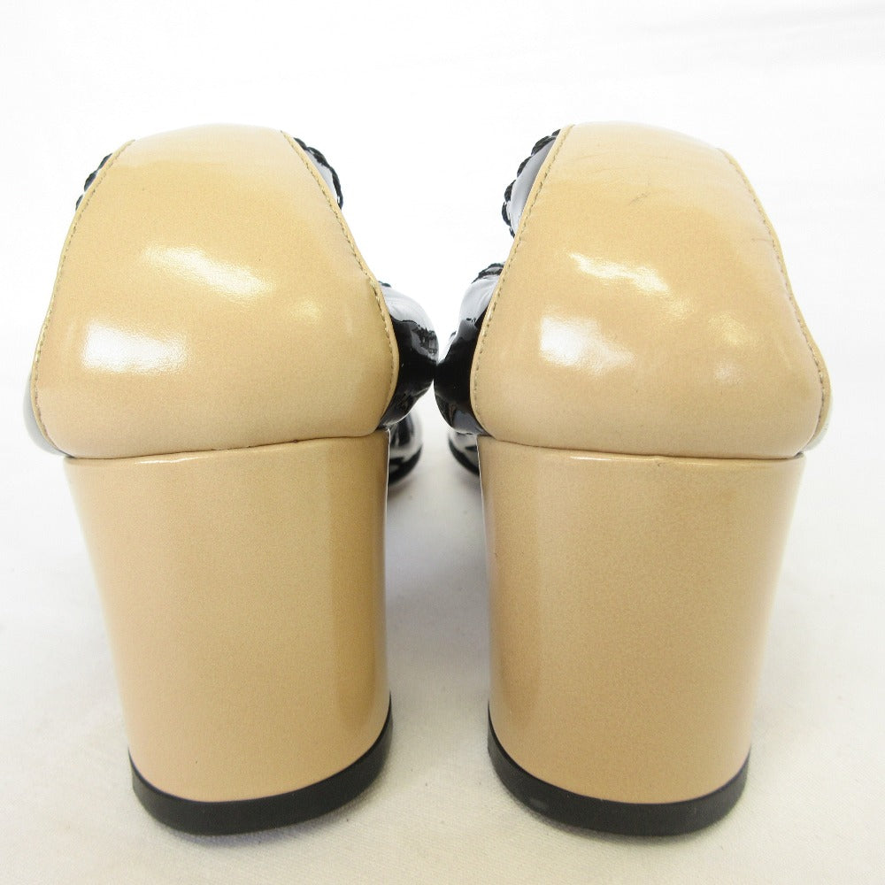 シャネル パテントレザーバレエパンプス