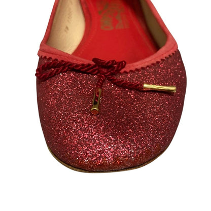 サルヴァトーレ フェラガモ グリッターバレエシューズ