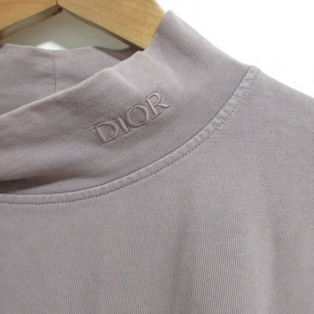 ディオールオム ロゴ刺繍ハイネック長袖Tシャツ