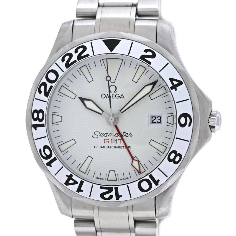 オメガ シーマスター GMT ステンレススチール メンズ時計