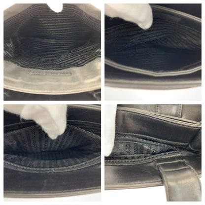 プラダ ナイロン レザー テスート ロゴ トートバッグ
