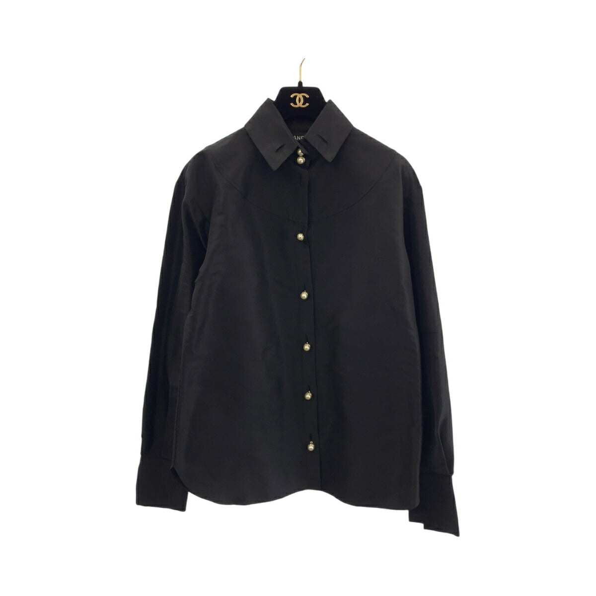 シャネル P64478V24243 シルクドレスシャツ