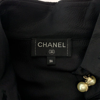 シャネル P64478V24243 シルクドレスシャツ