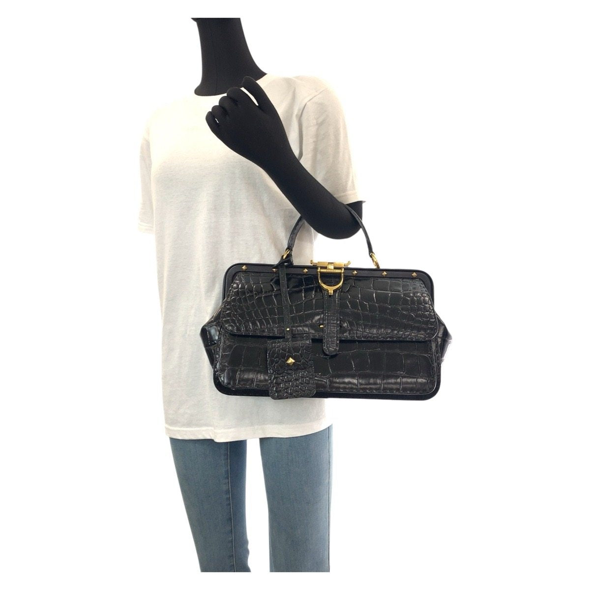 グッチ 303885 クロコダイル ハンドバッグ