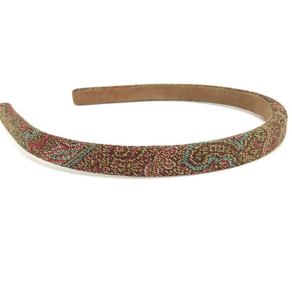 ETRO コットン スエード ペイズリー ヘッドバンド