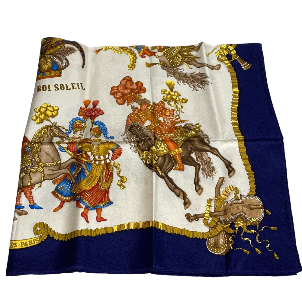 エルメス LES FETES DU ROI SOLEIL90 シルクスカーフ