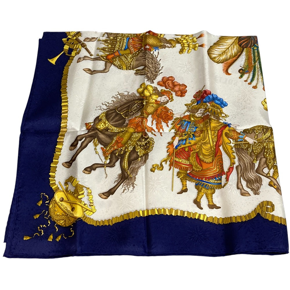 エルメス LES FETES DU ROI SOLEIL90 シルクスカーフ