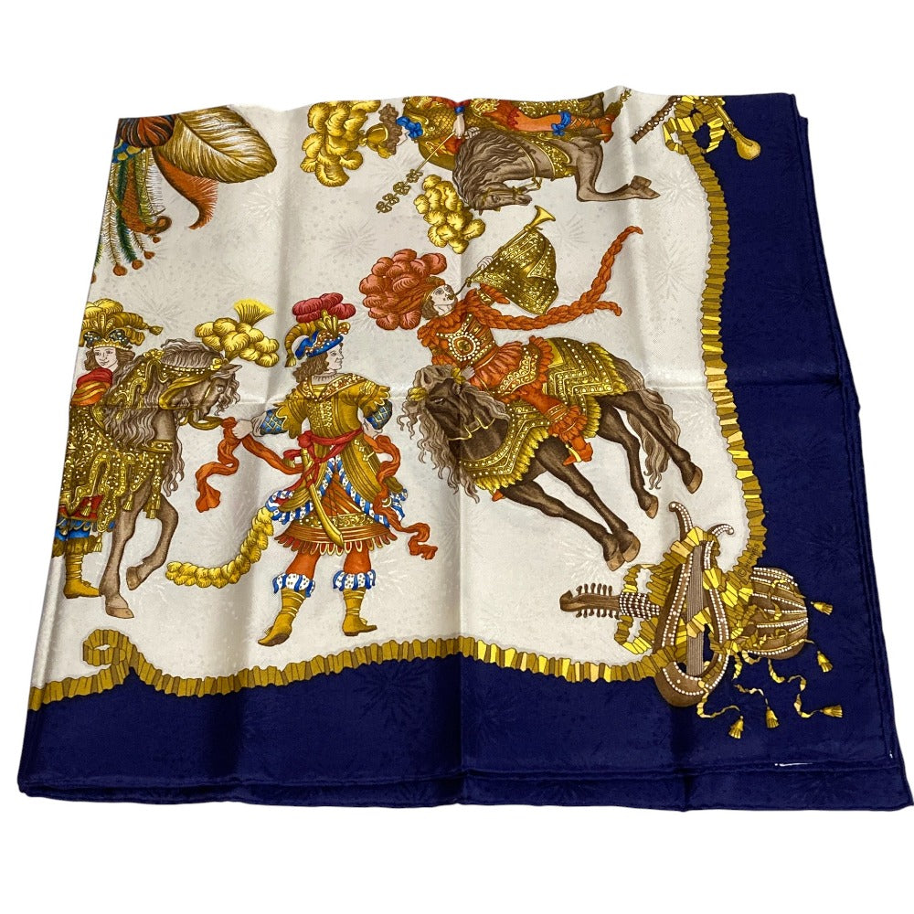 エルメス LES FETES DU ROI SOLEIL90 シルクスカーフ