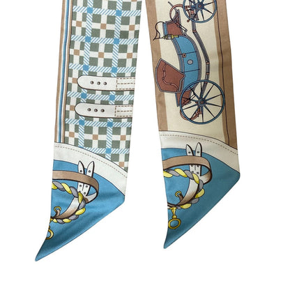 エルメス LES VOITURES NOUVELLE シルクスカーフ