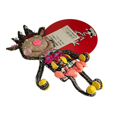 オレボレブラ ぶたさん刺繍ブローチ