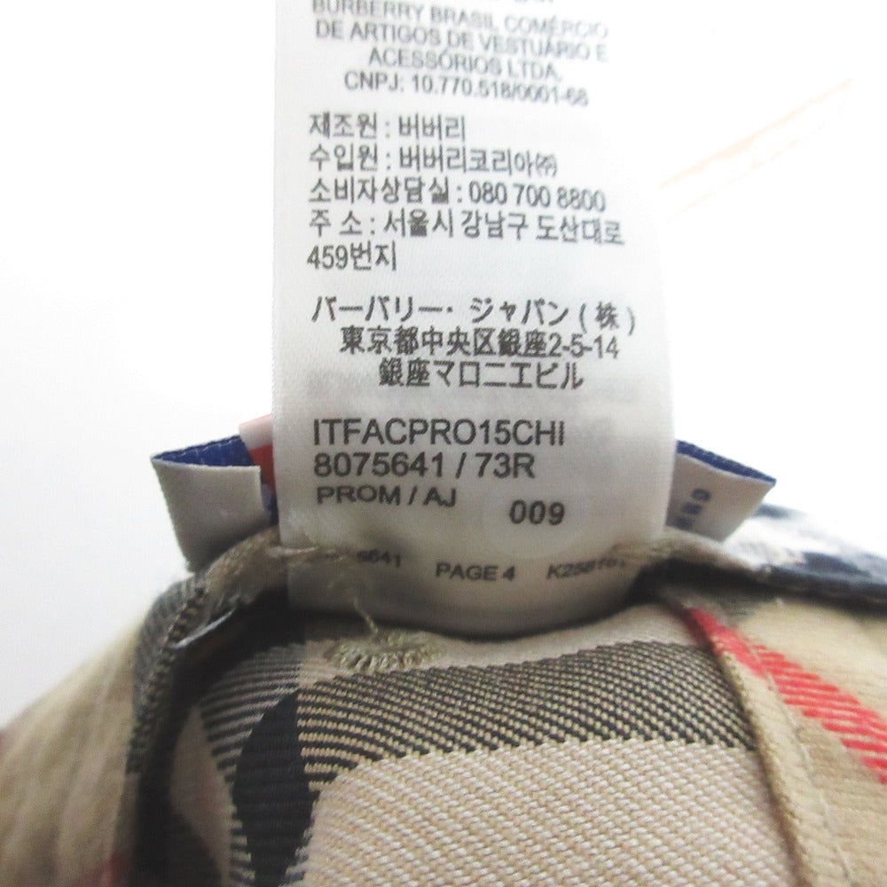 バーバリー アーカイブチェック キャップ
