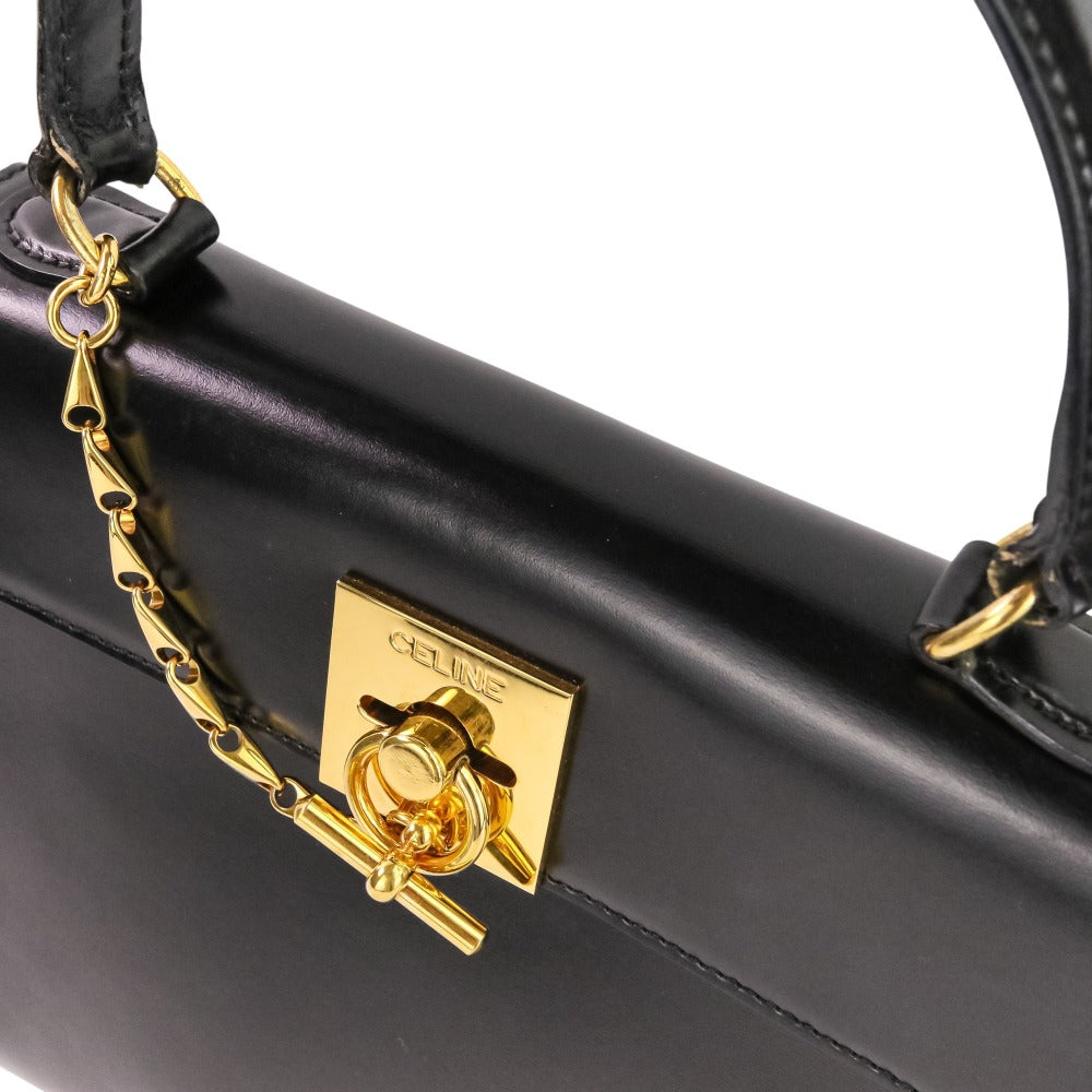 セリーヌ チェーンロック レザー2wayショルダーバッグ