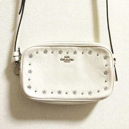 コーチ フラワーリベット レザー2wayショルダーバッグ