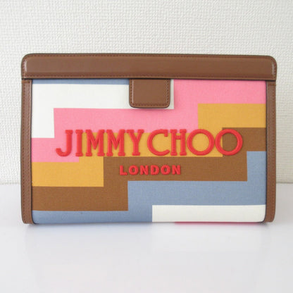 ジミーチュウ Avenue Pouch キャンバス クラッチバッグ