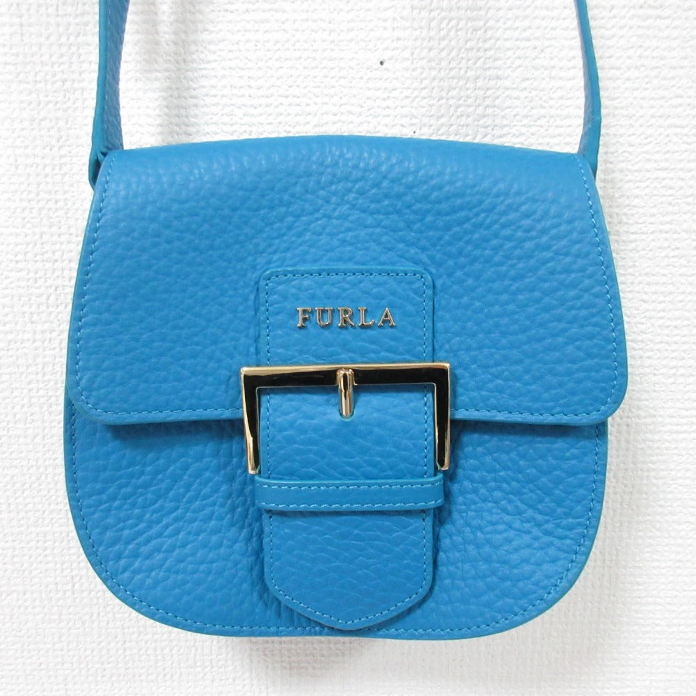 フルラ FLO レザーショルダーバッグ