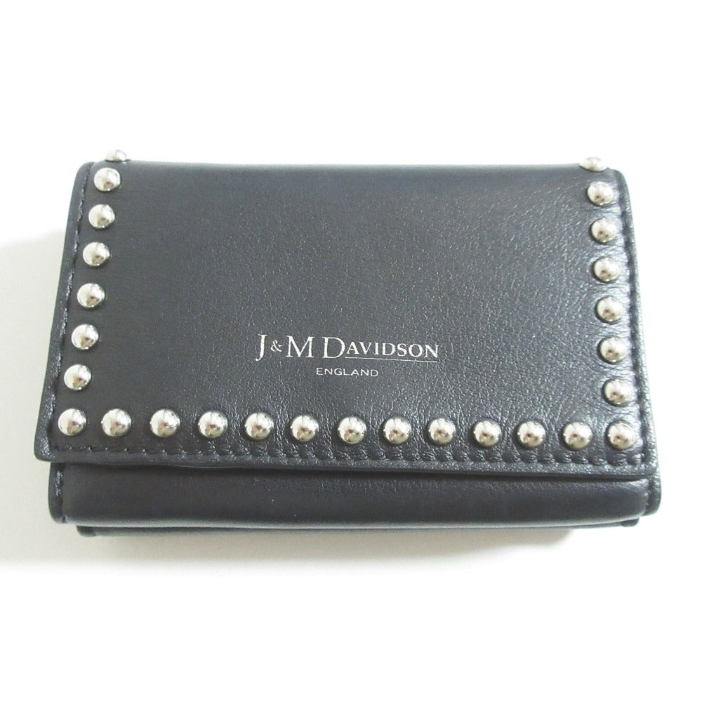 ジェイアンドエムデヴィッドソン FOLD WALLET WITH STUDS レザー三つ折り財布