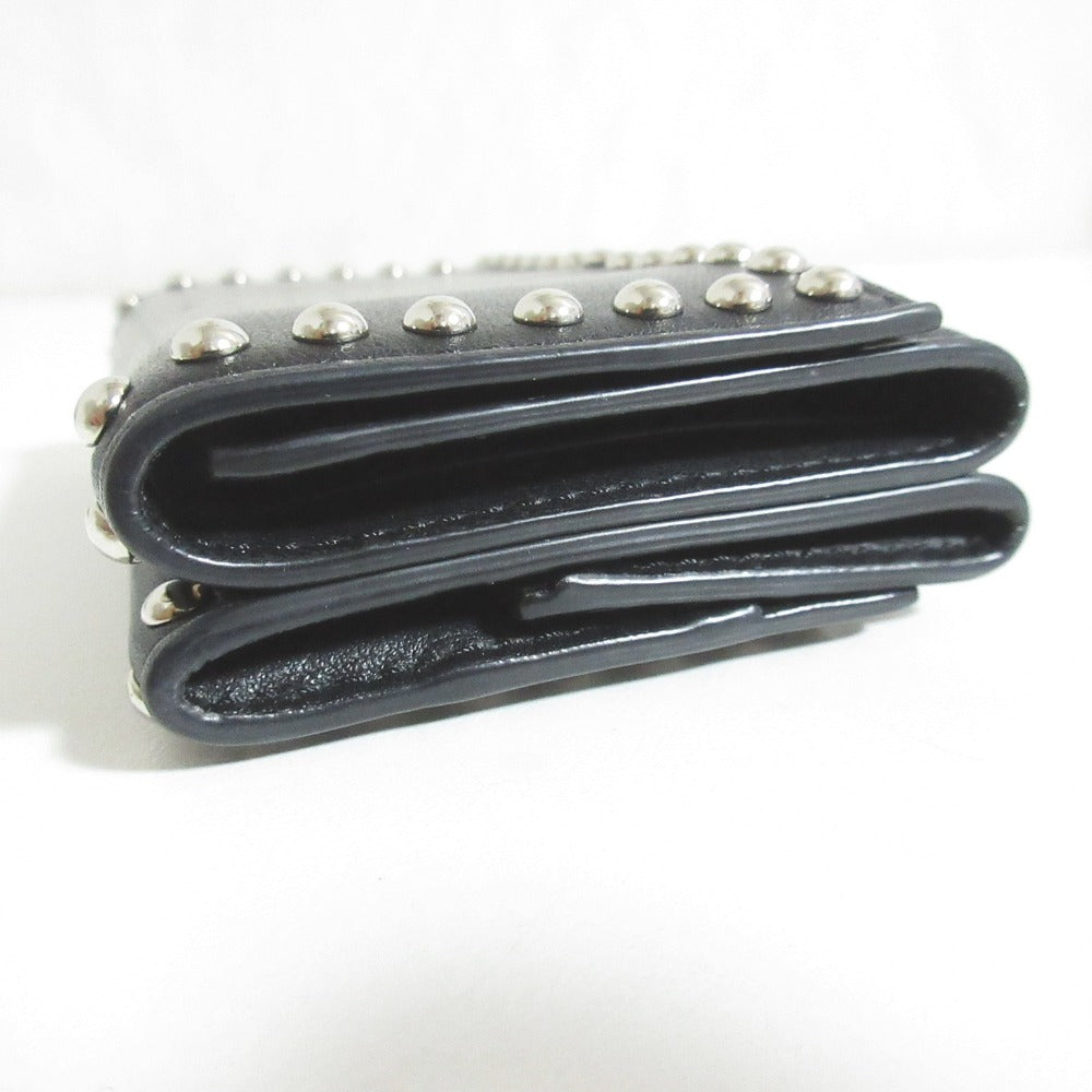 ジェイアンドエムデヴィッドソン FOLD WALLET WITH STUDS レザー三つ折り財布