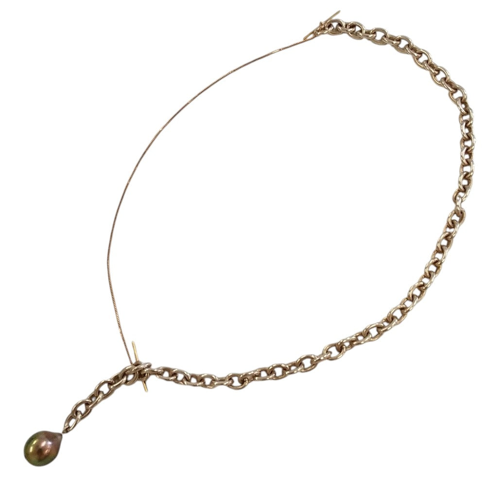 カフカ AROQUE PEARL Au750×シルバー 2wayネックレスブレスレット