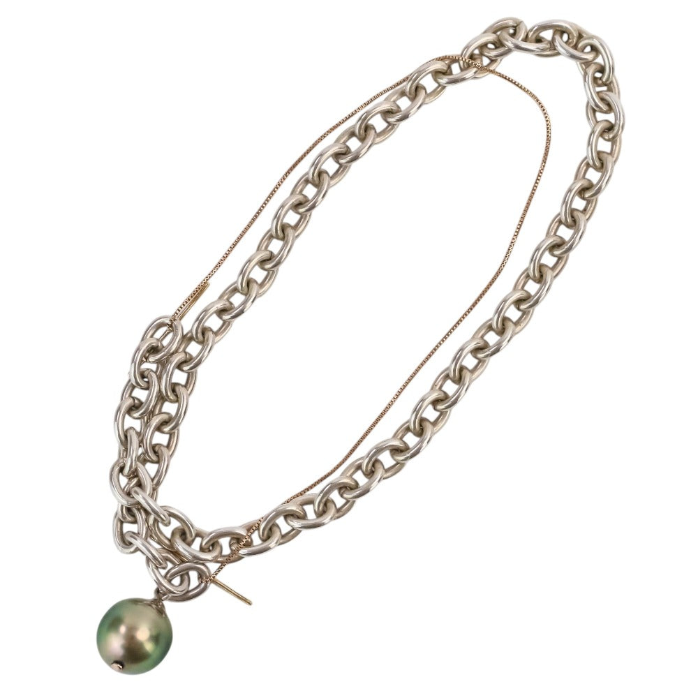 カフカ AROQUE PEARL Au750×シルバー 2wayネックレスブレスレット