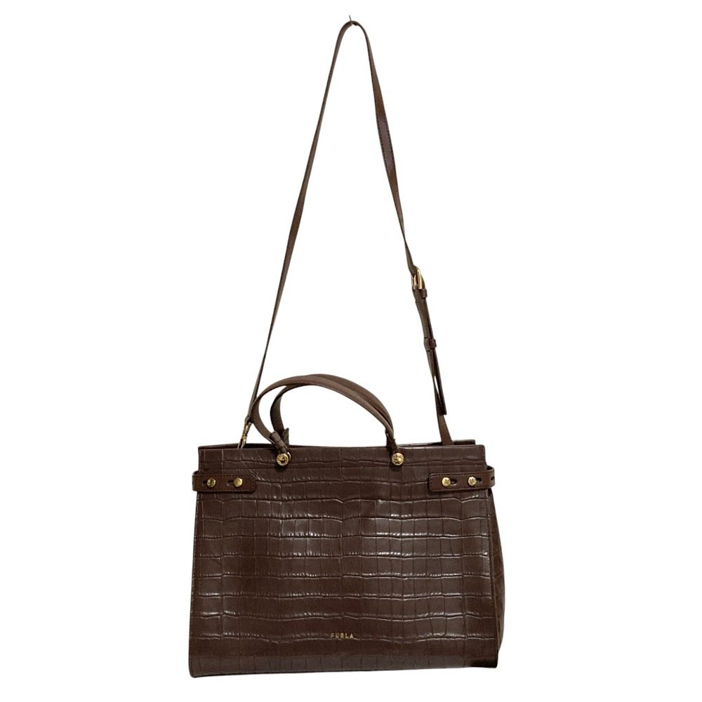 フルラ Lady レザー2wayトートバッグ