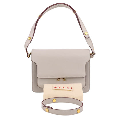 マルニ Trunk レザーショルダーバッグ