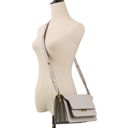 マルニ Trunk レザーショルダーバッグ